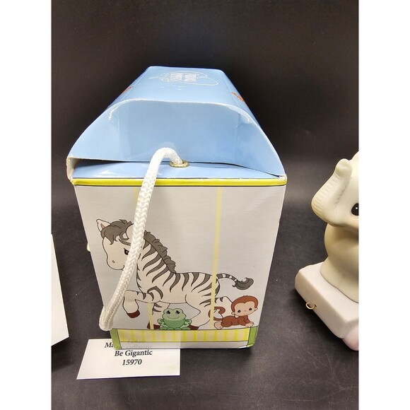 Precious Moments 15970 May Your Birthday be Gigantic Train Age 4 Elephant In Box - Picture 13 of 16